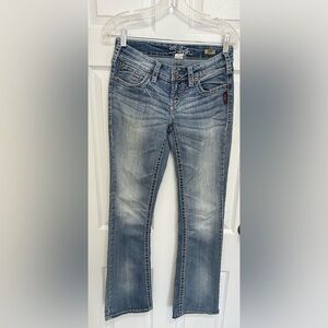 Silver Jeans Women's Faded Blue Bootcut Jeans